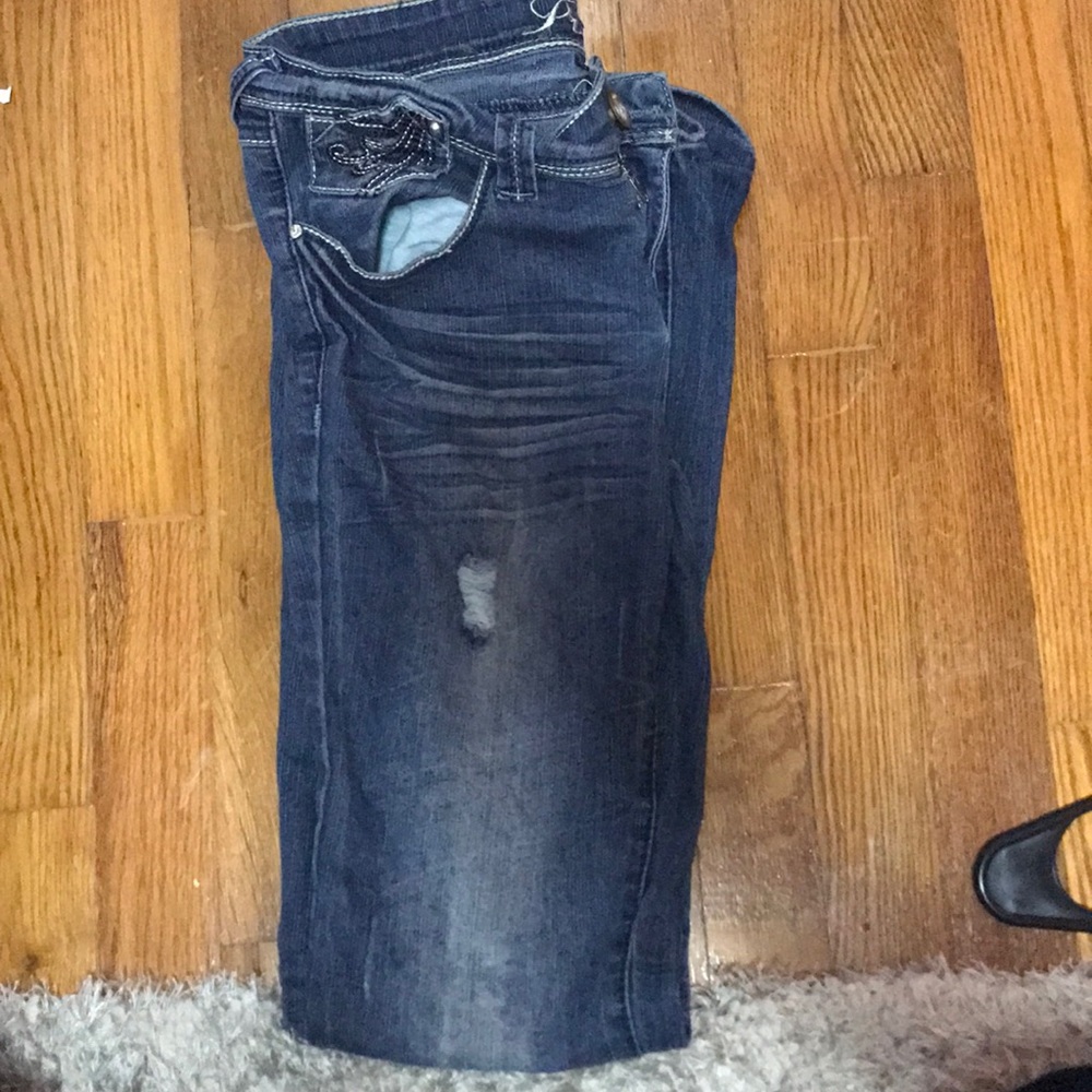 Blue jeans. Boot cute.